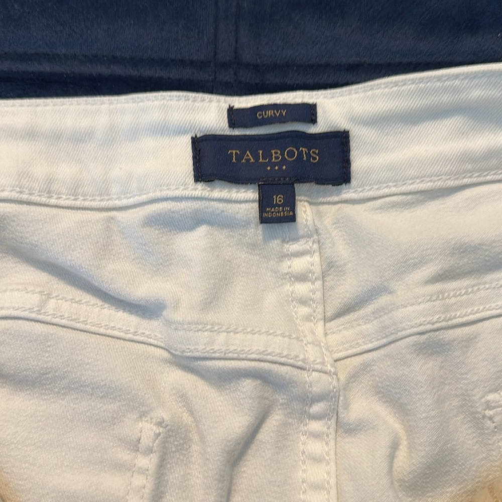 Talbots Classic White Women's Cropped Jeans - Picture 4 of 7